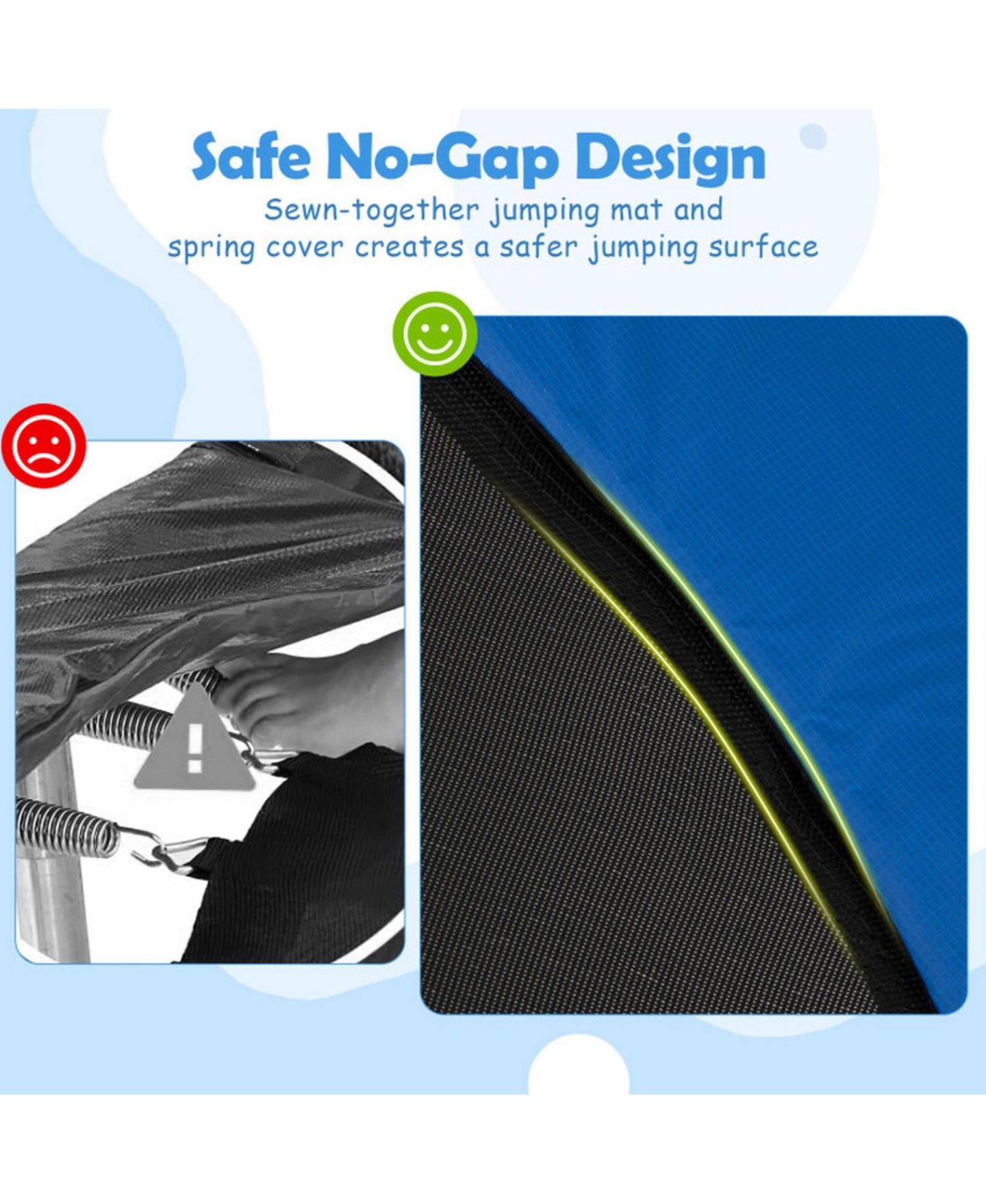 Детская игрушка SUGIFT 60" x 60" 6-in-1 Trampoline with Adjustable Gymnastics Bar, Ages 3+, цвет: Тёмно-синий — фото 6