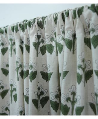 Chahat Handmade Block Print Floral Linen Curtains