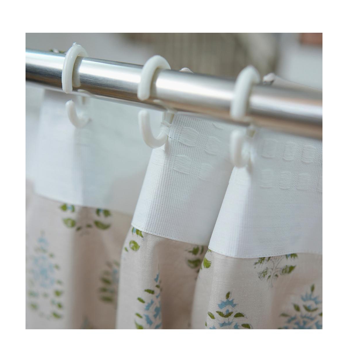 Fabdivine Floral Block Print Linen Curtain Handmade Boho Window Panel
