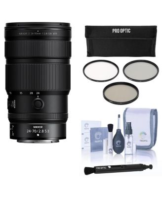 NIKKOR Z 24-70mm f/2.8 S II Lens, Bundle with 77mm Filter Kit, Lens Cleaner, Cleaning Kit