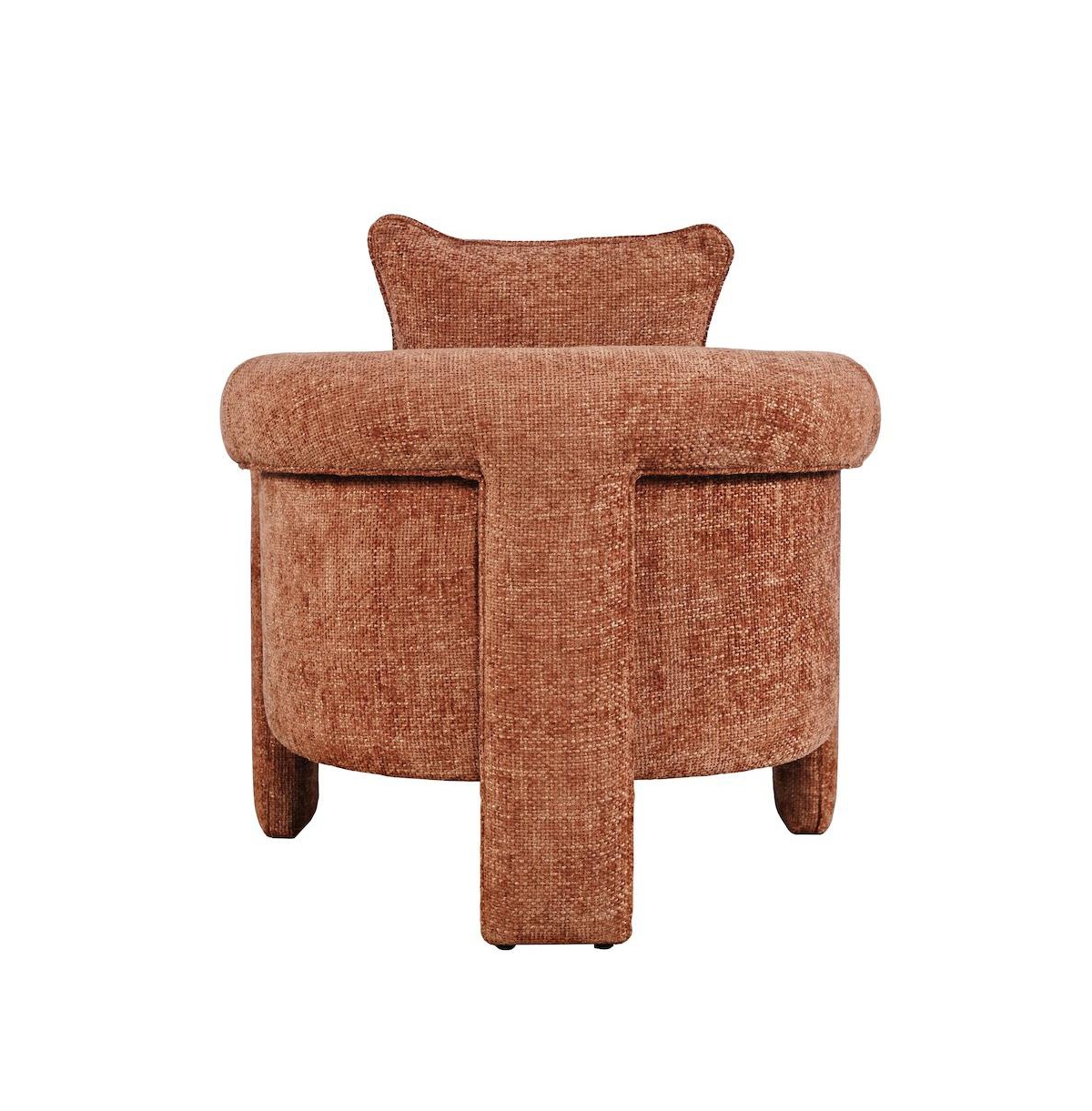 Jofran Adley Modern Upholstered Vintage Accent Armchair with Pillow