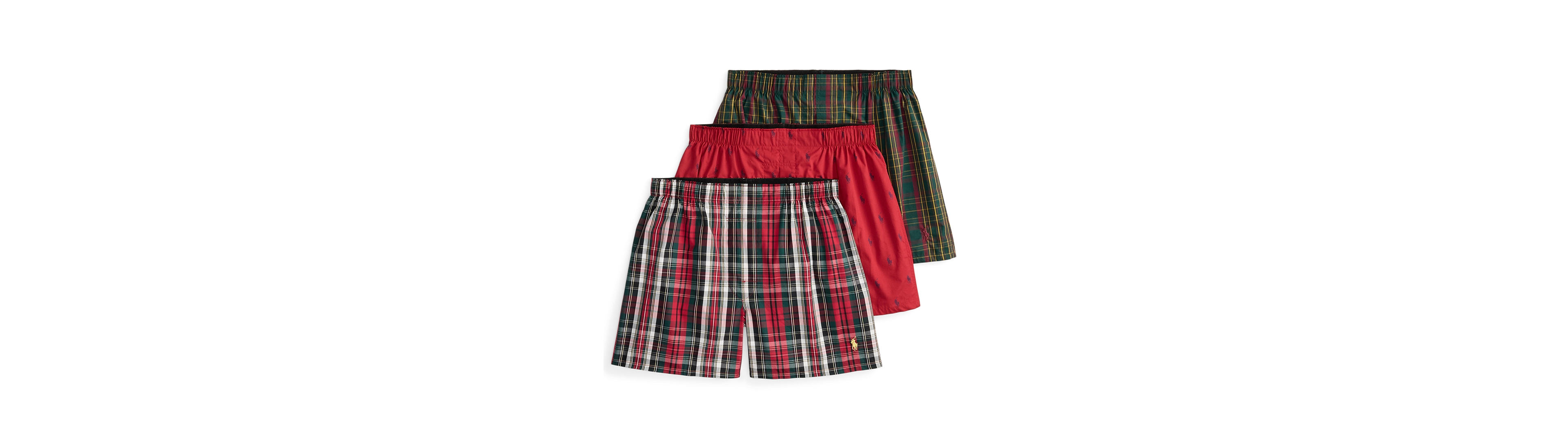 Polo Ralph Lauren Men's Classic-Fit Woven Boxer, 3-Pack