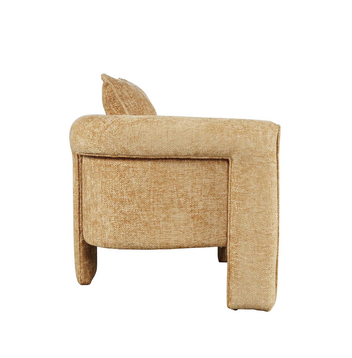 Jofran Adley Modern Upholstered Vintage Accent Armchair with Pillow