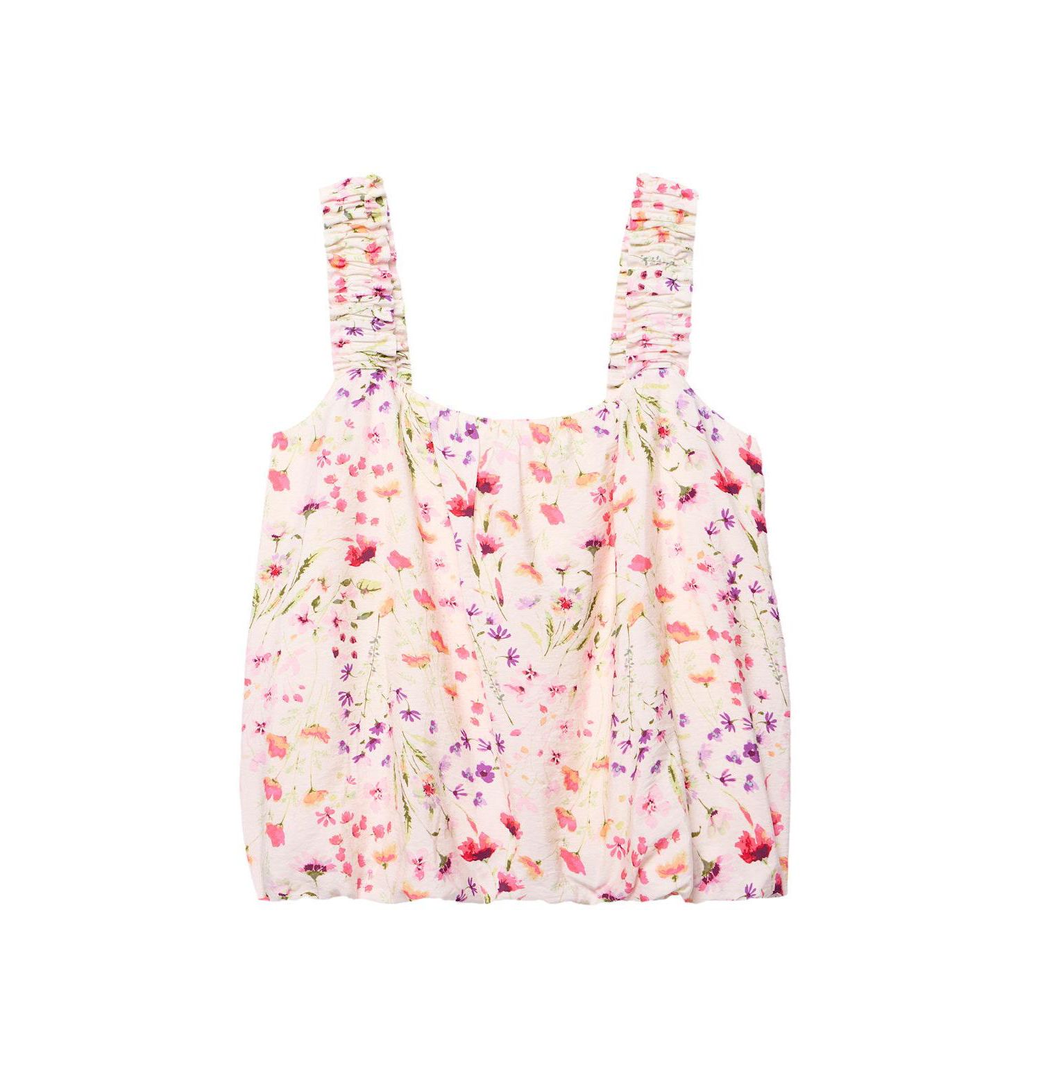 Women's Sleeveless Square Neck Floral-Print Top
