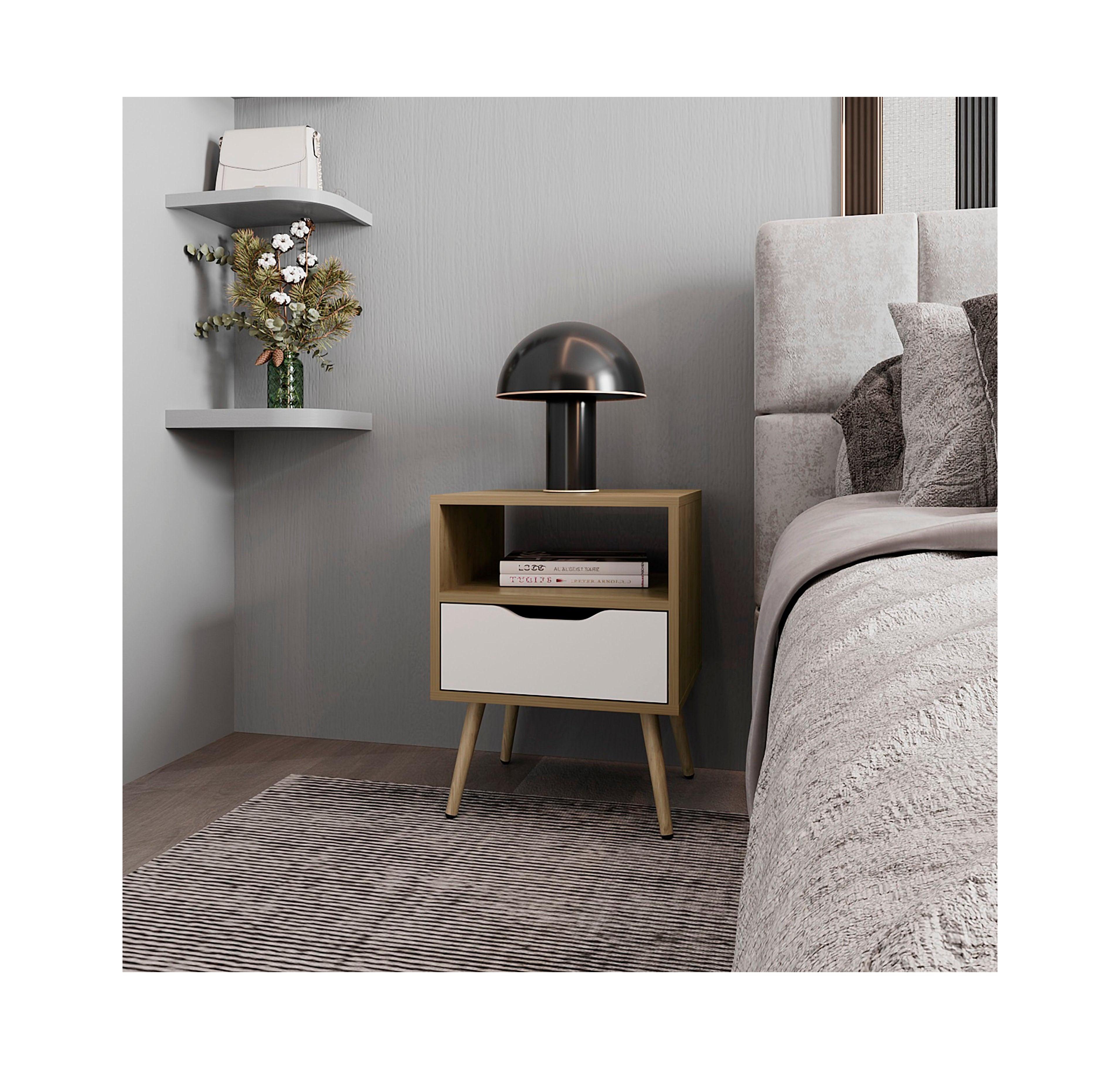 Fm Furniture Prescott Valley Nightstand with Open Storage