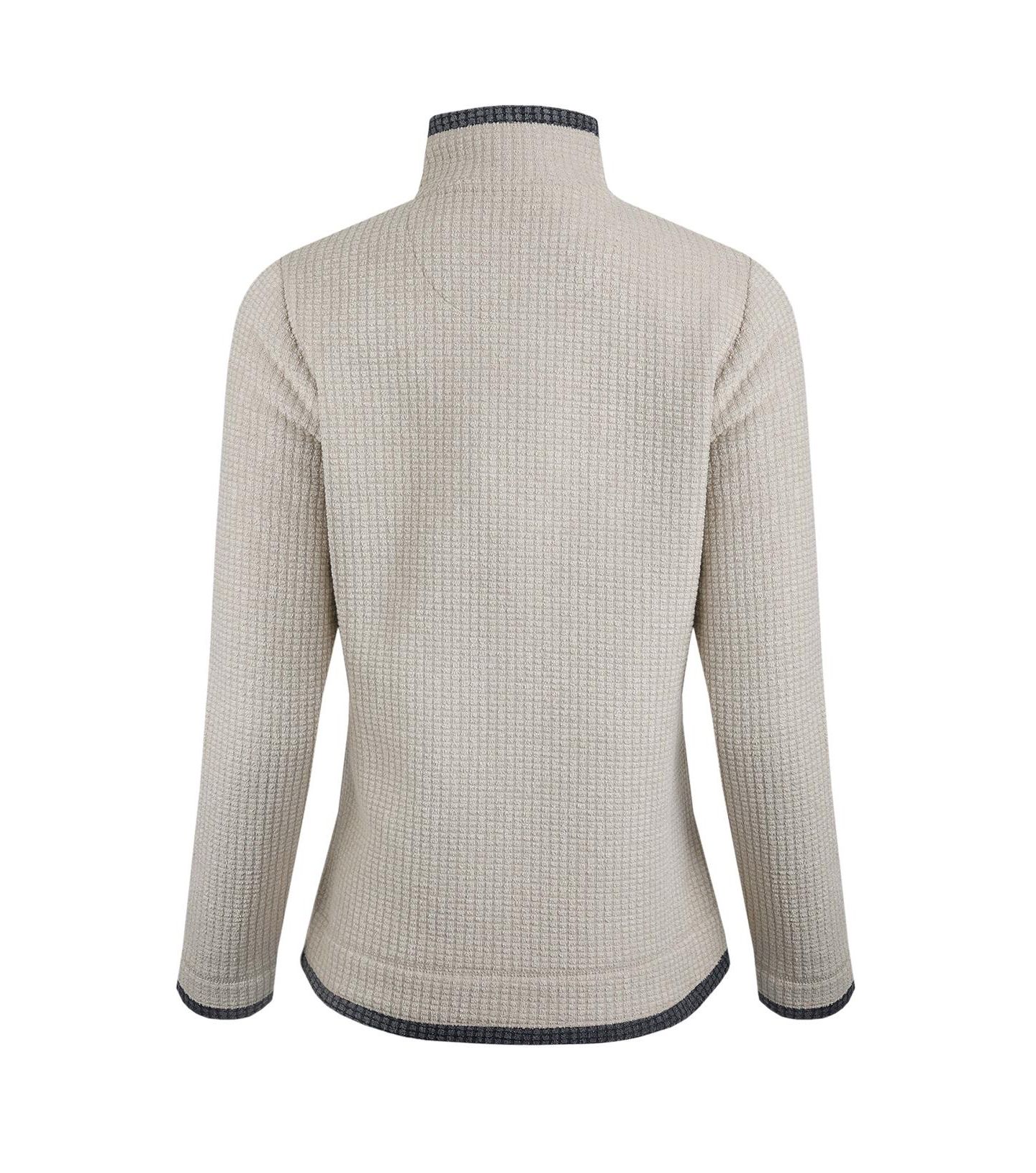 Женские топы Weird Fish Beye 1/4 Zip Grid Fleece, цвет: Экрю — фото 6