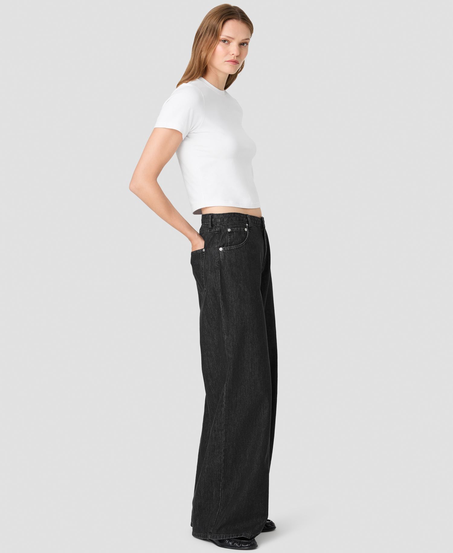 Women's Elton High-Waisted Wide-Leg Denim Jeans