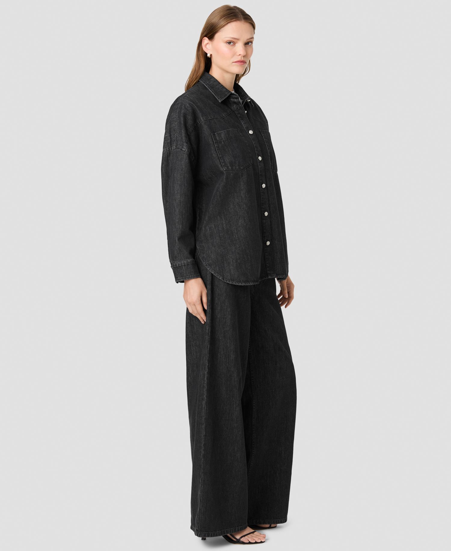 Women's Elton Denim Button-Down Long-Sleeve Shirt