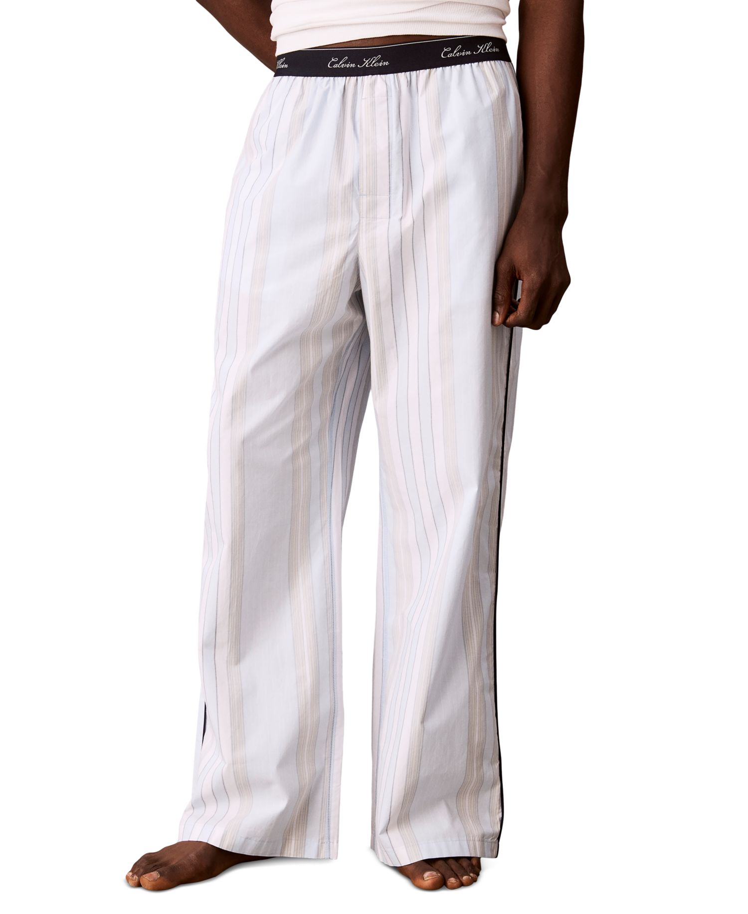 Men's Cotton Poplin Script Regular-Fit Pajama Pants