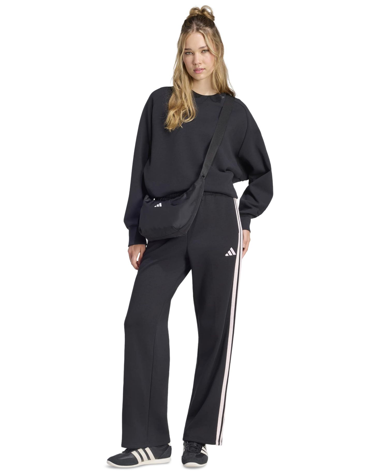 Зауженные брюки из флиса в 3 полосы Women's Essentials