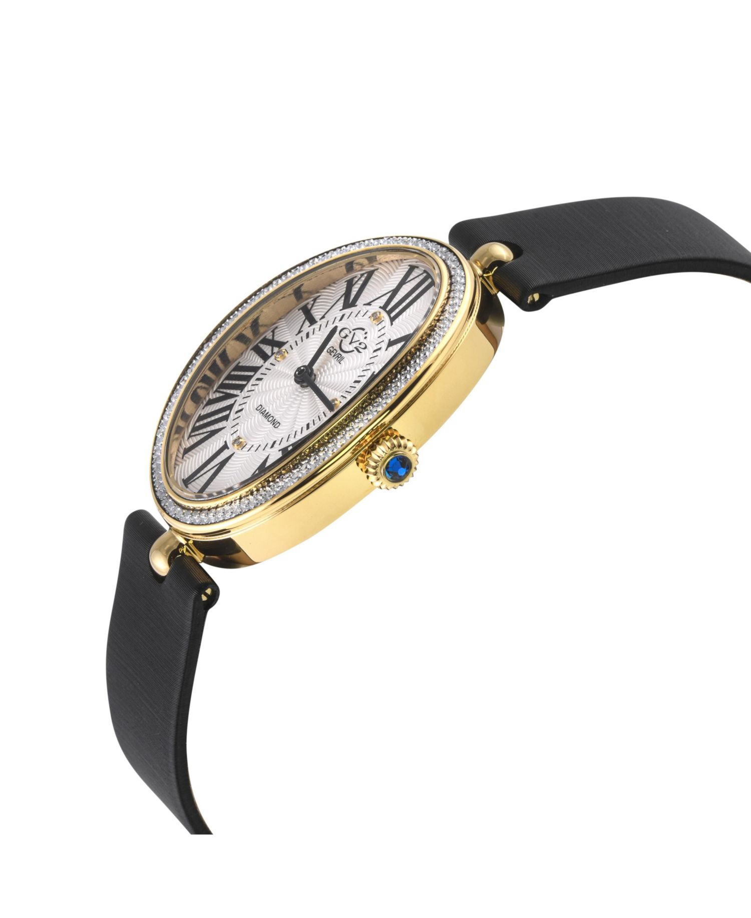 Women's Piazza Navona Swiss Quartz Italian Leather Strap Diamond Watch