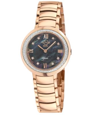 Women's Amalfi Swiss Quartz IP Stainless Steel Bracelet Diamond Watch