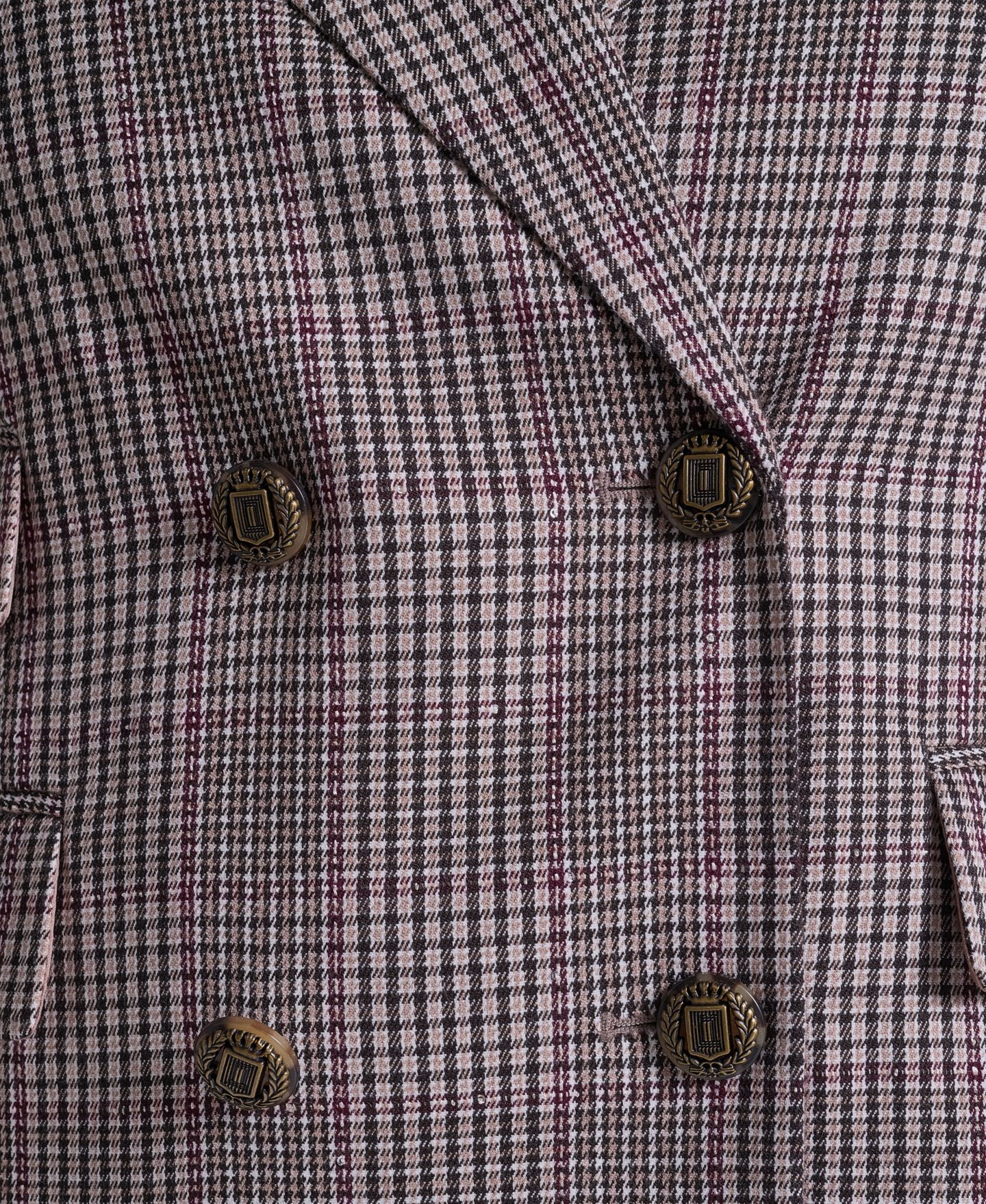 Женская куртка KARL LAGERFELD PARIS Woven Plaid Double-Breasted, цвет: Глиняный разноцветный — фото 6