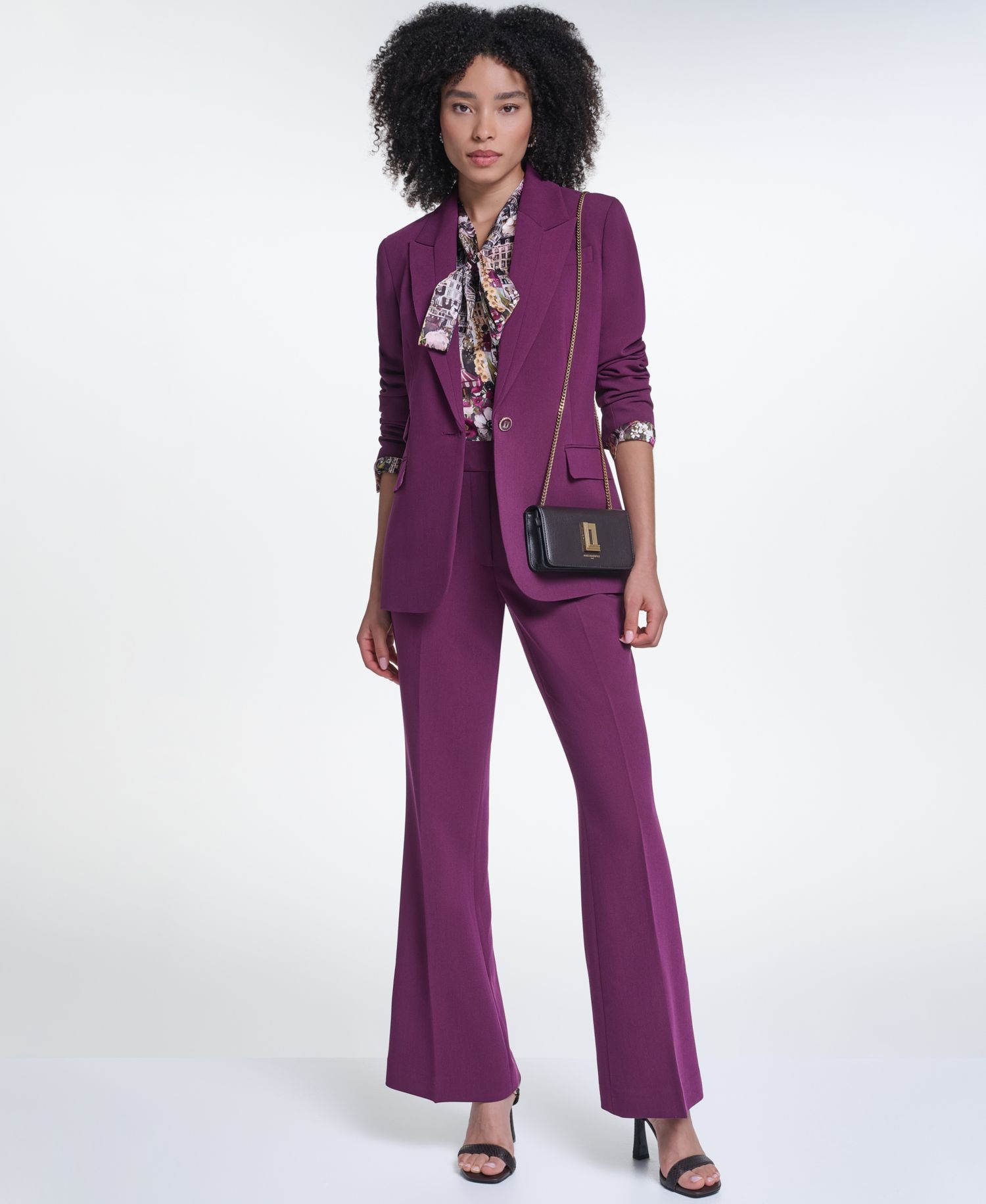 Women's Notch Collar One-Button Blazer