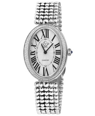 Women's Piazza Navona Swiss Quartz Silver Stainless Steel Bracelet Diamond Watch