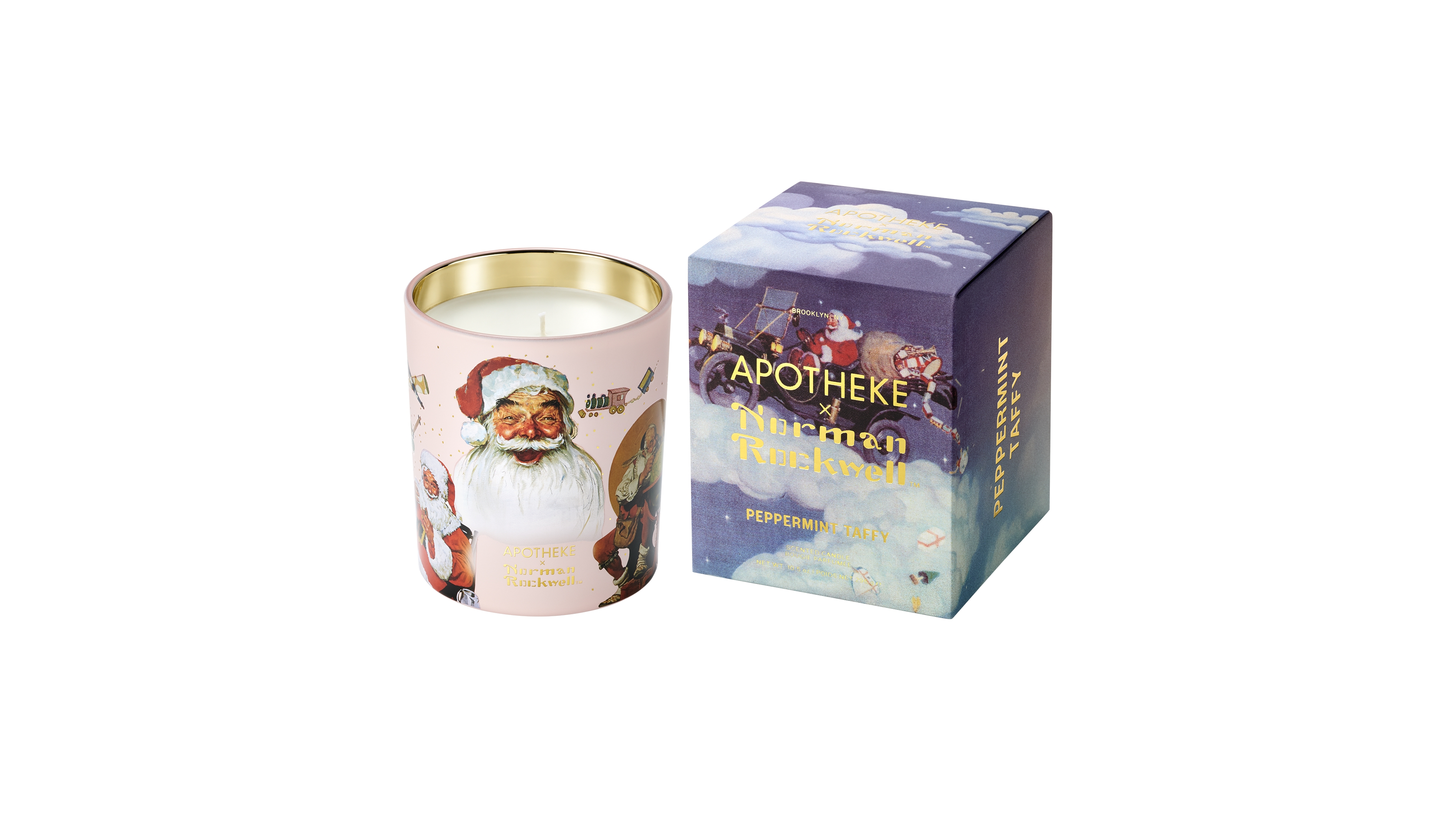 Apotheke Peppermint Taffy Norman Rockwell Scented Candle, 10.5 oz.
