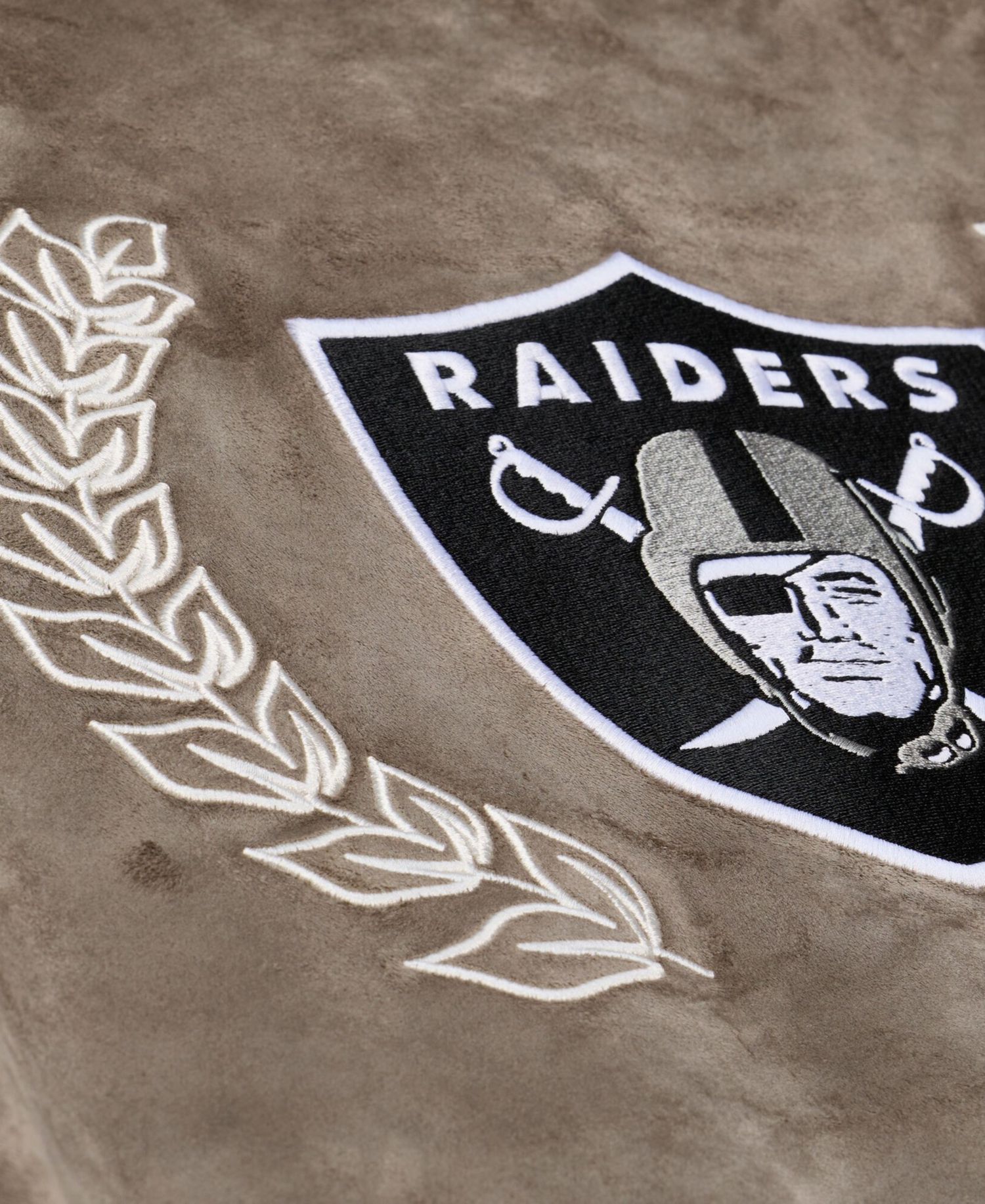 Women's Mitchell Ness Tan Oakland Raiders Full-snap Varsity Jacket