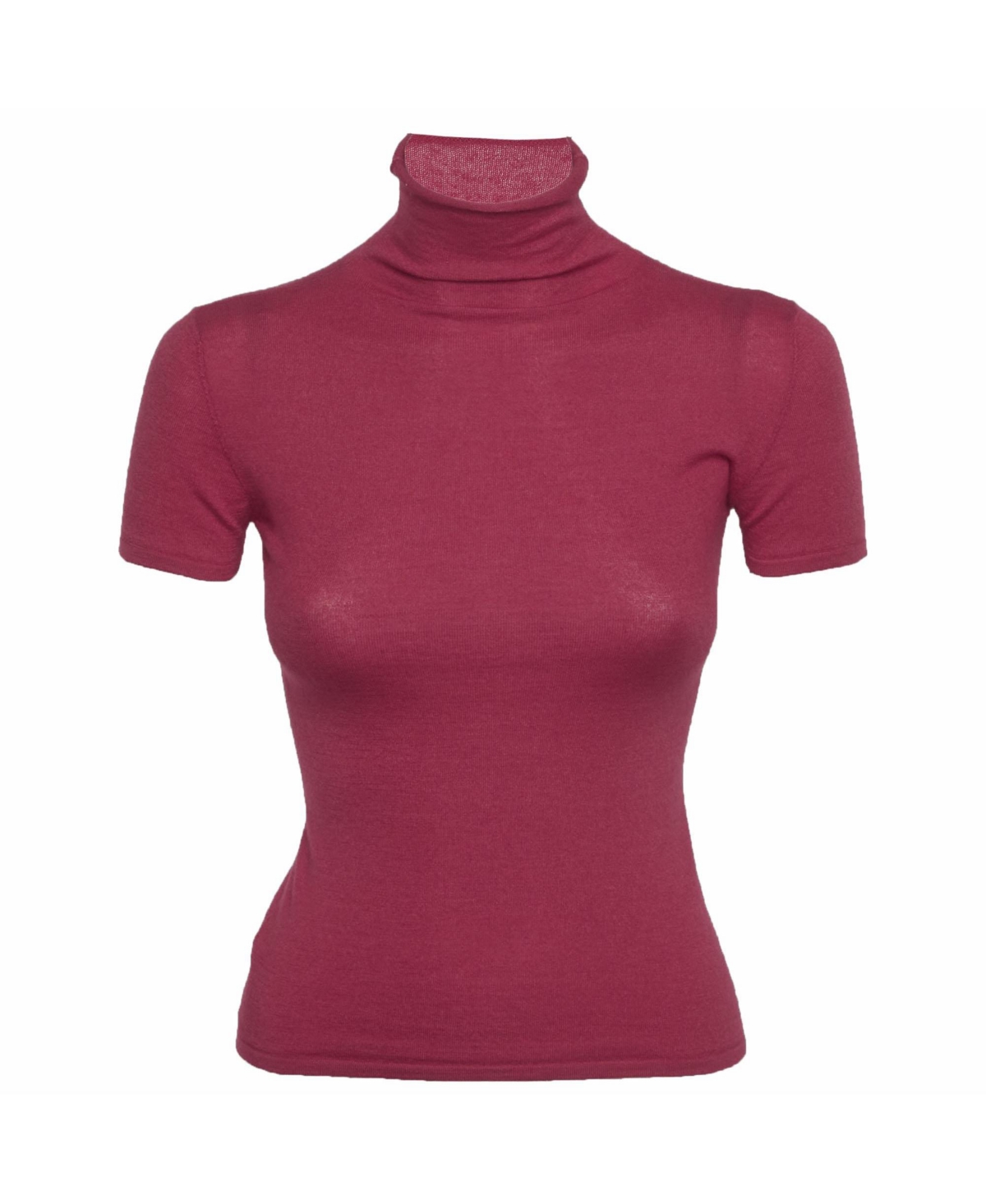 Pre-Owned Brunello Cucinelli Women's Stretch Knit Short-Sleeve Turtleneck Top