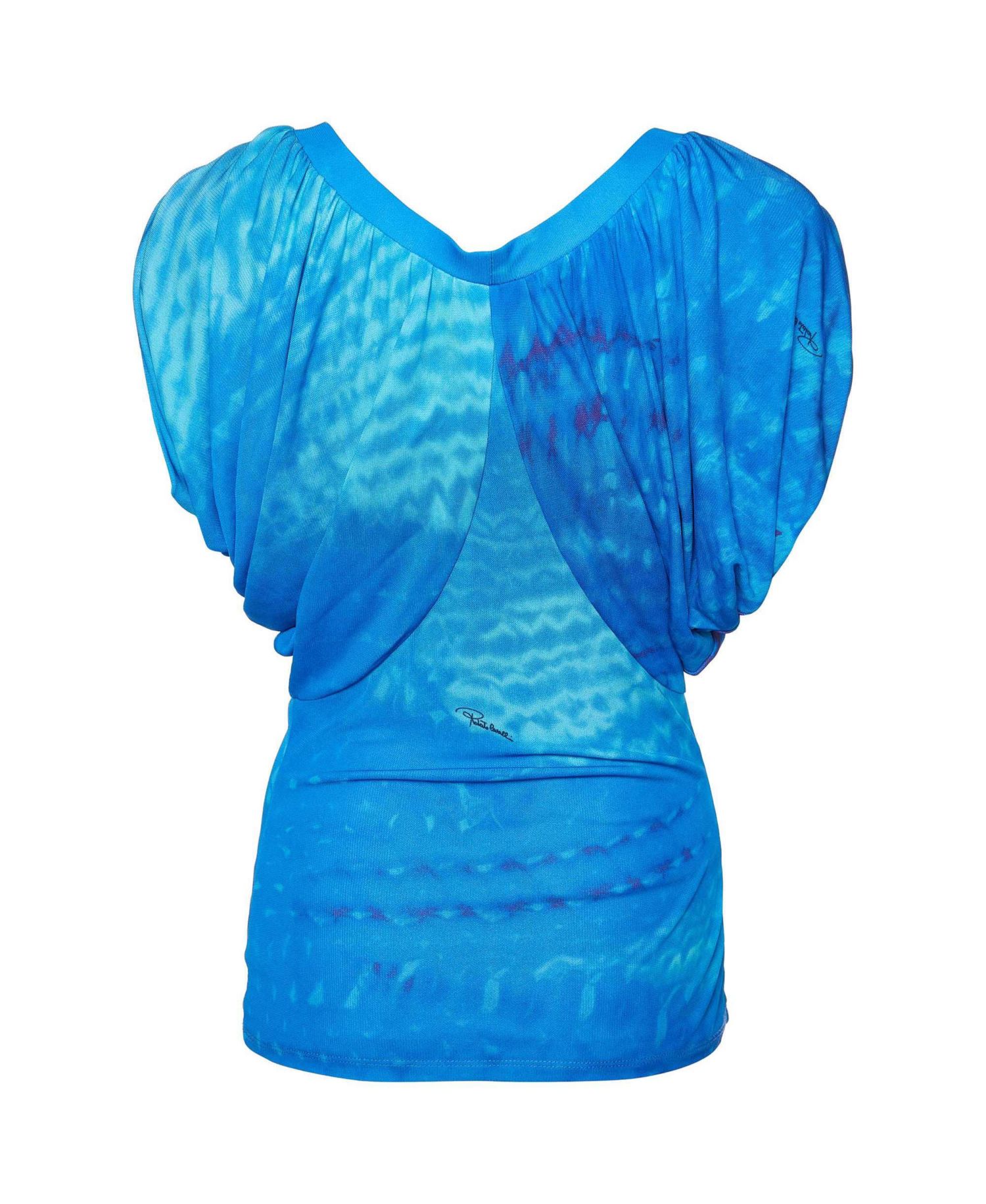 Women's Printed Jersey Draped Sleeve Top
