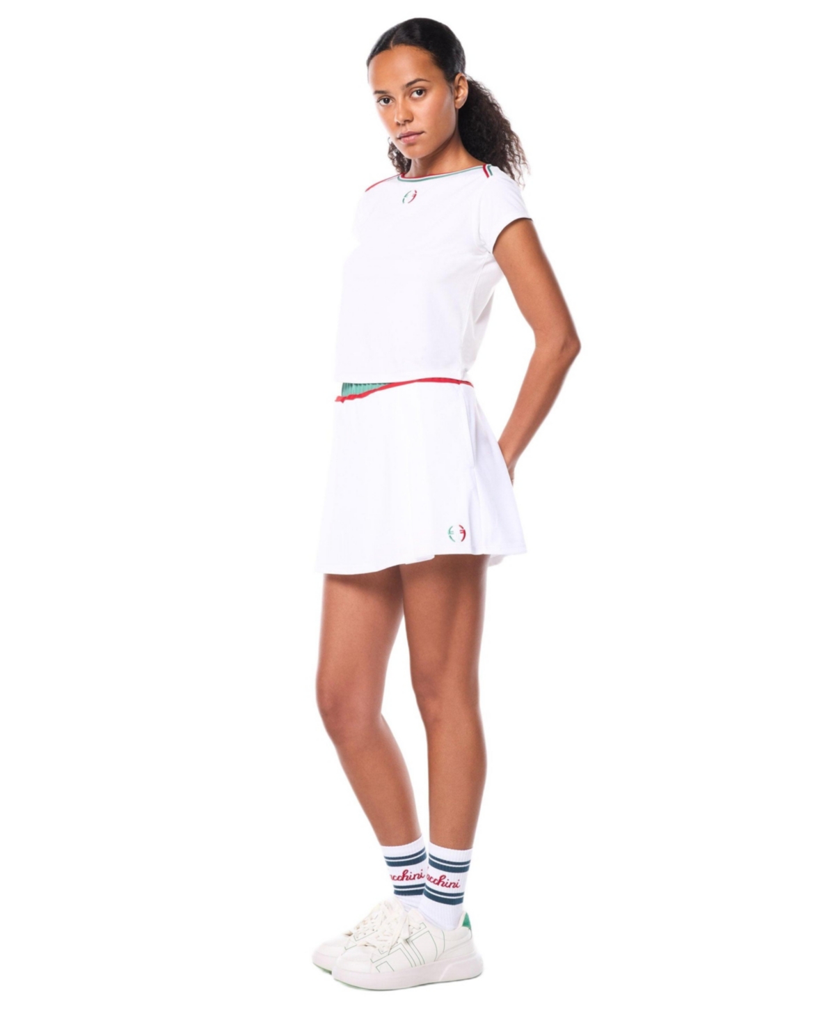 Sergio Tacchini Women's Eredita Crop Boat Neck T-Shirt