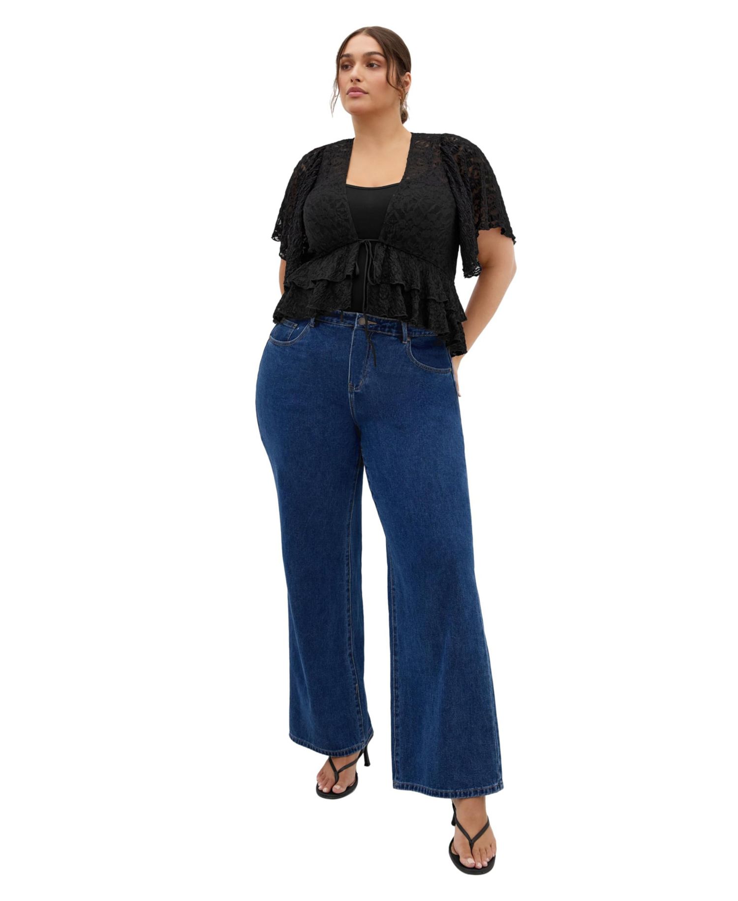 Plus Size Lily Dressy Lace Top
