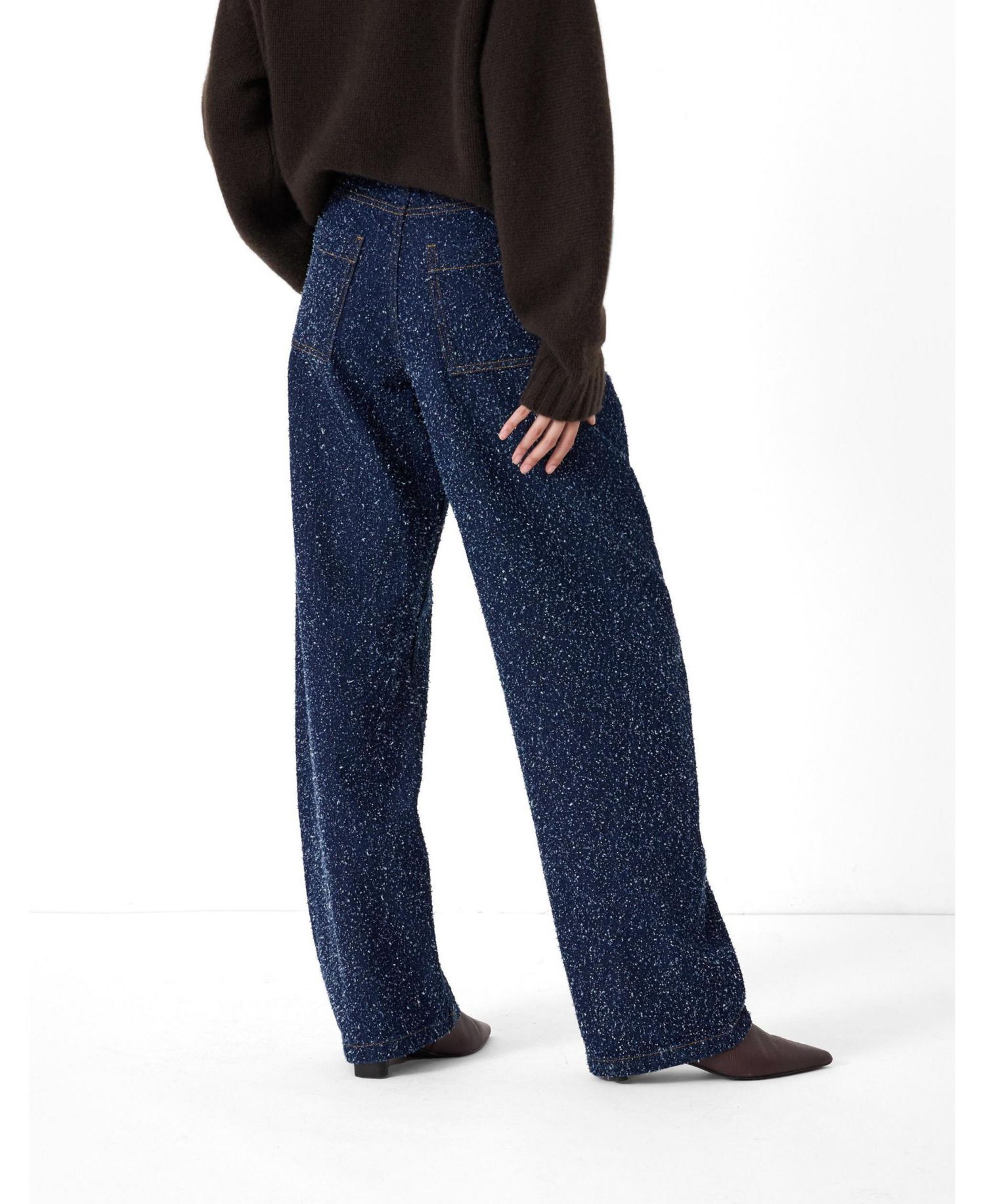 Women's Saskia Textured Straight-Leg Jeans