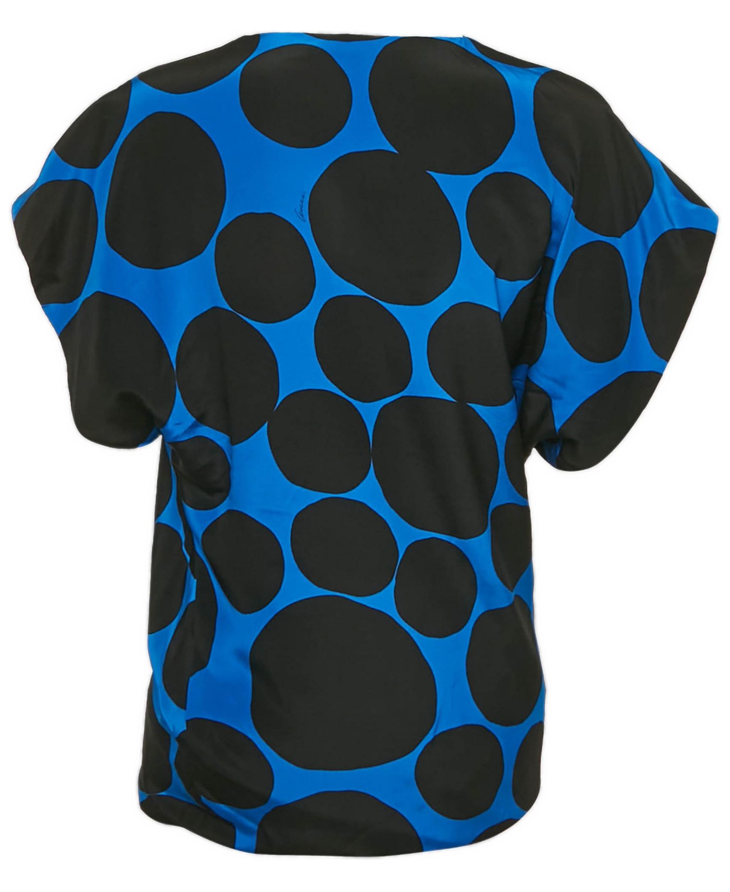 Women's Polka Dots Silk Cowl Neck