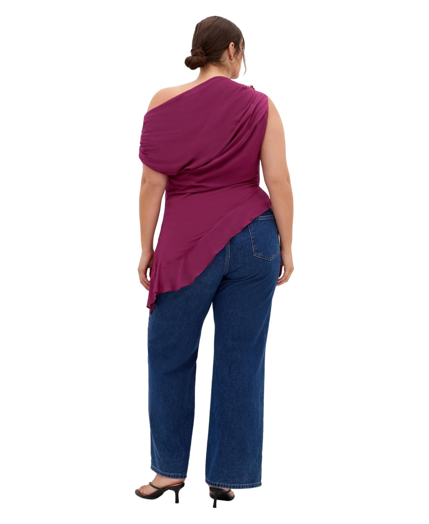 Женский топ CITY CHIC Plus Size Kylie Off Shoulder Top, цвет: Pomegranate — фото 3