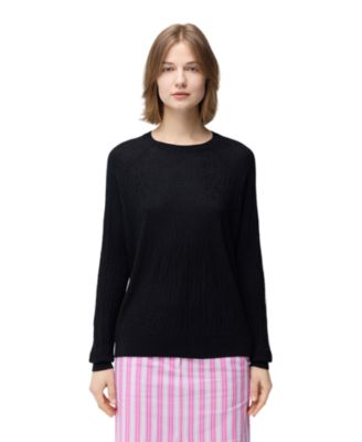 Women's Silk Cashmere Textured Sweater