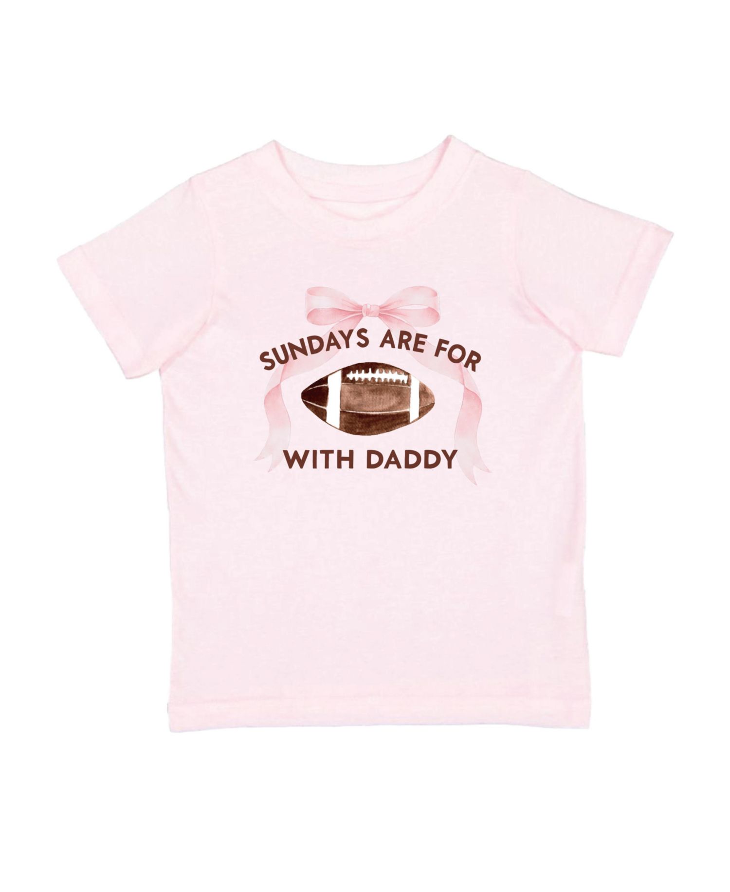 Big Girls(10-12) Sundays Are For Football Short Sleeve T-Shirt