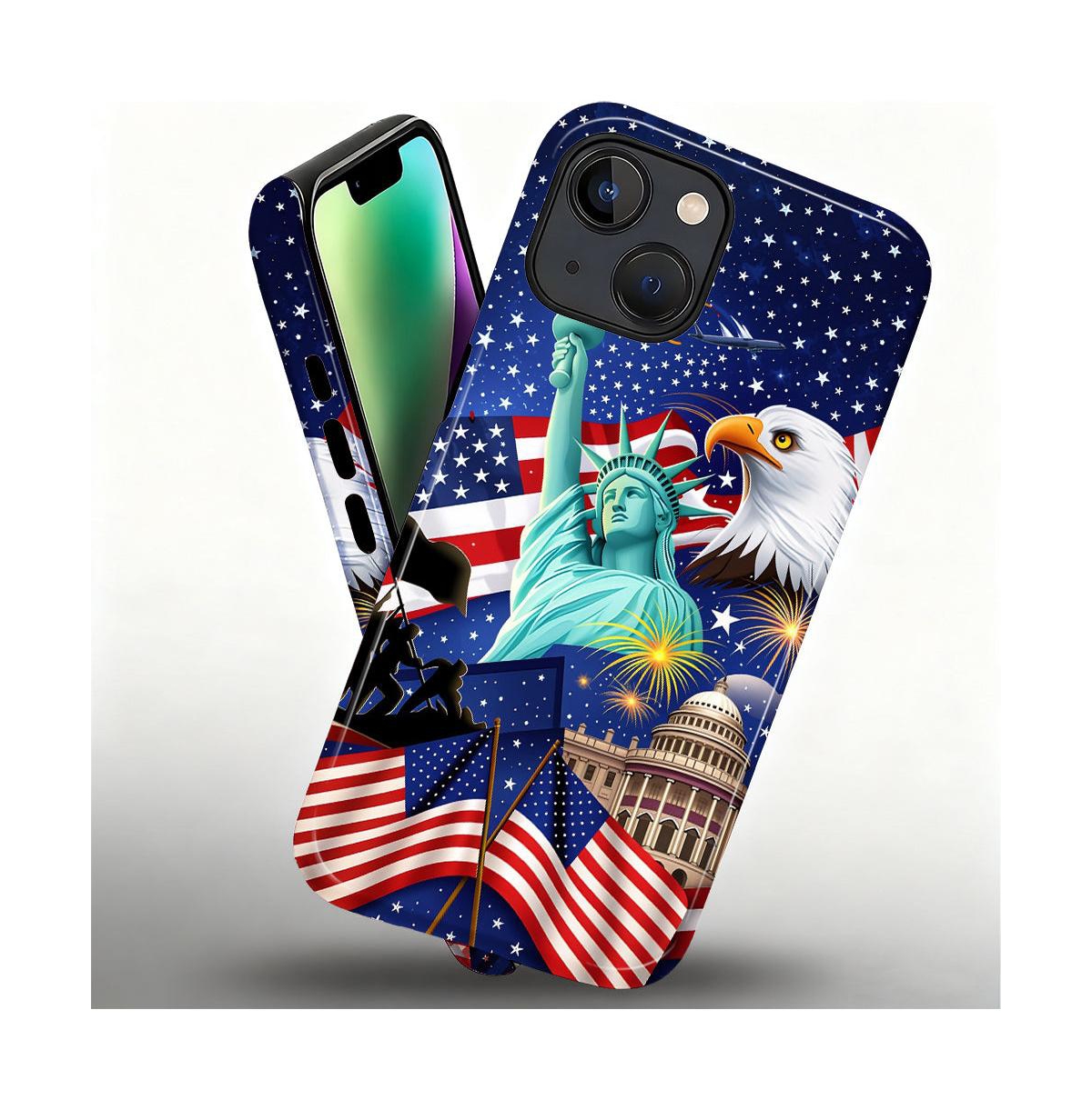 Lisen Spirit of Liberty 2-Layer Durable Phone Case Compatible with Apple iPhone 15 Plus
