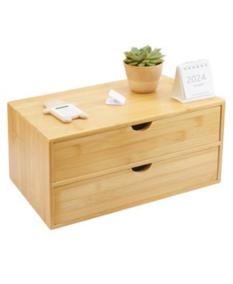 Countertop Desk Organizer With Drawers Sturdy Storage For Home Office