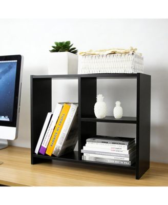 Adjustable Double H Desktop Organizer Multi Functional Storage Shelf For Desk