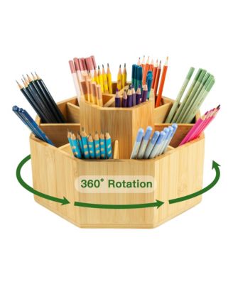 360 Degree Rotating Desktop Organizer Pen Holder Storage