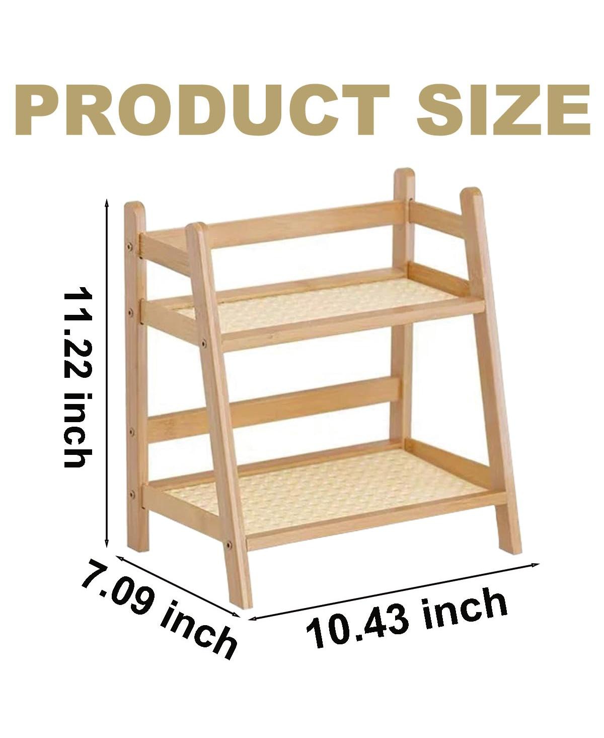 Danrong Three Tier Wooden Ladder Storage Rack Multifunctional Home Organizer