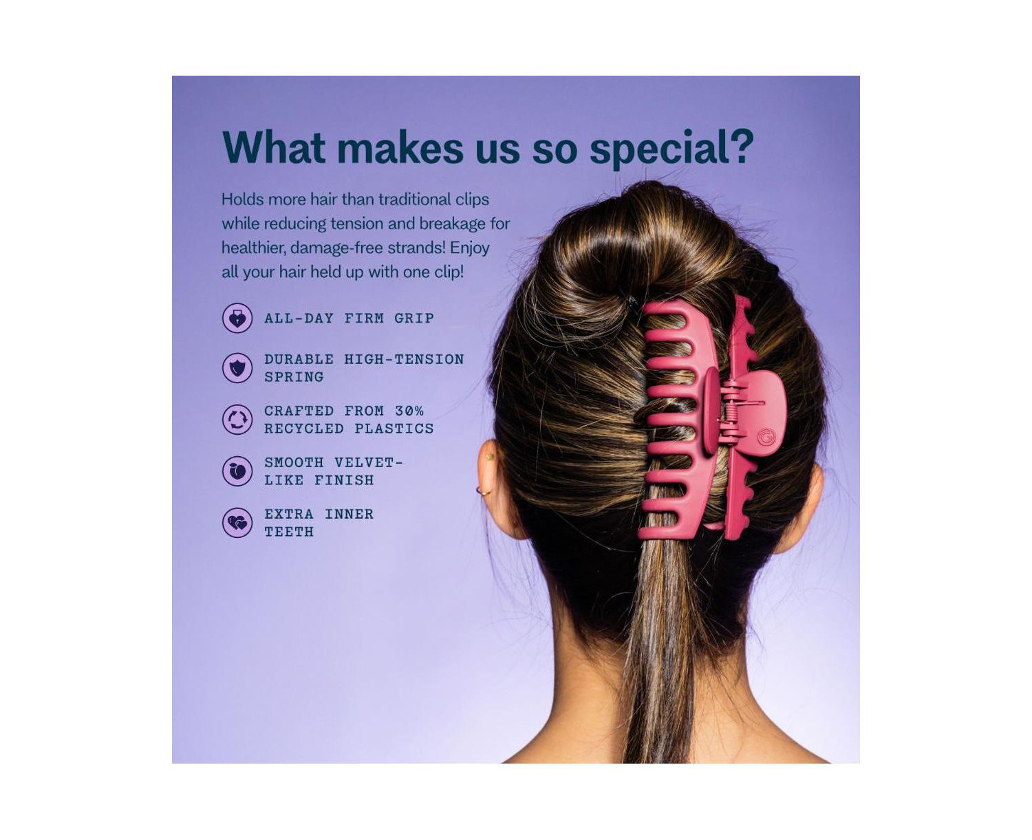 Thick Hair Claw Clips Large Hair Claws for Curly and Textured Hair 2 Pack