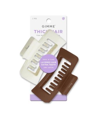 Thick Hair Extra Teeth Claw Clips Double Layer Non-Slip Claws for Long and Curly Hair 2 Pack