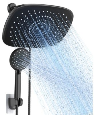 10" Rain Shower Head With Handheld 5 Spray Modes Dual Heads