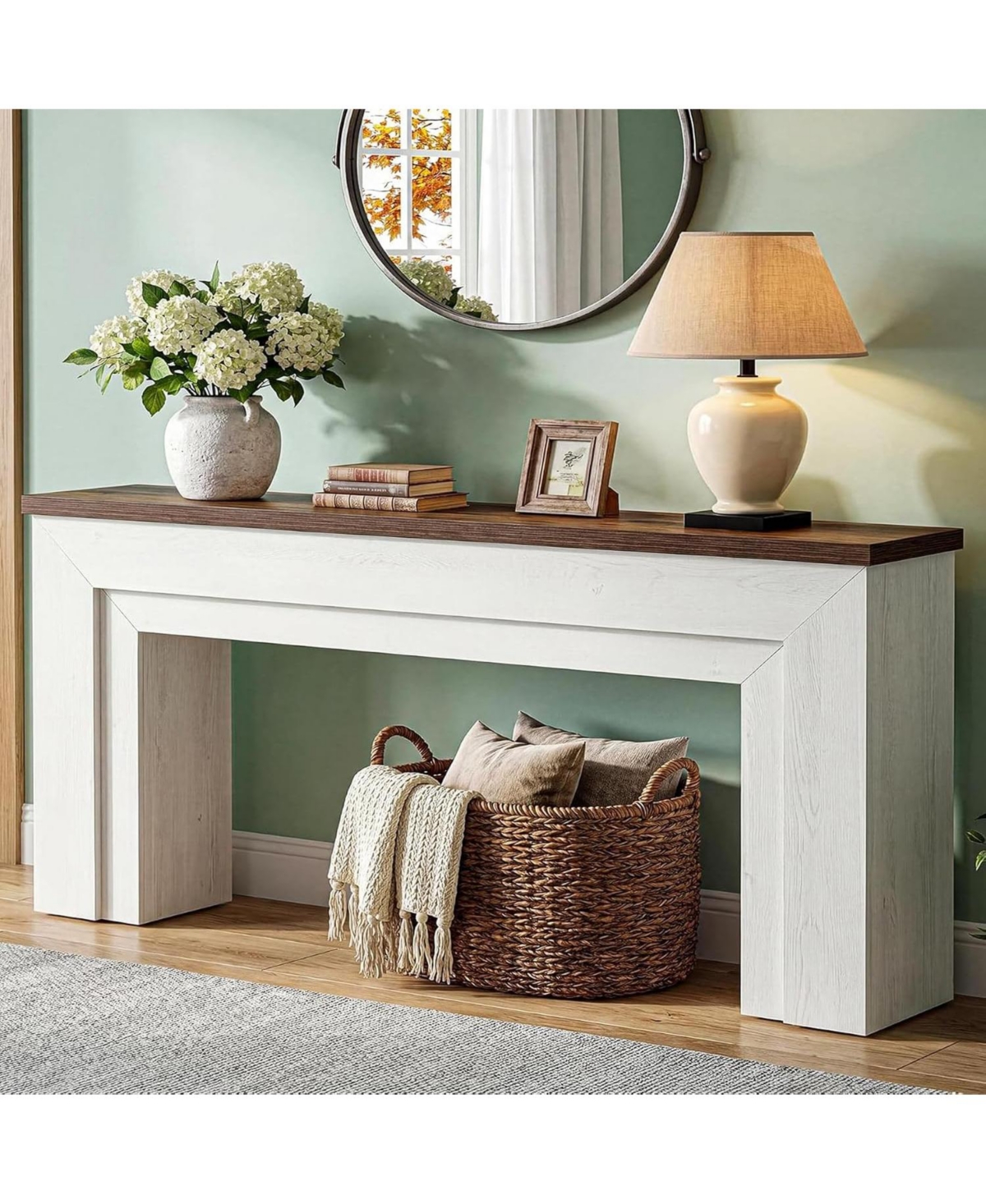 Tribesigns 70.9" Narrow Console Table, Wooden Long Sofa Table
