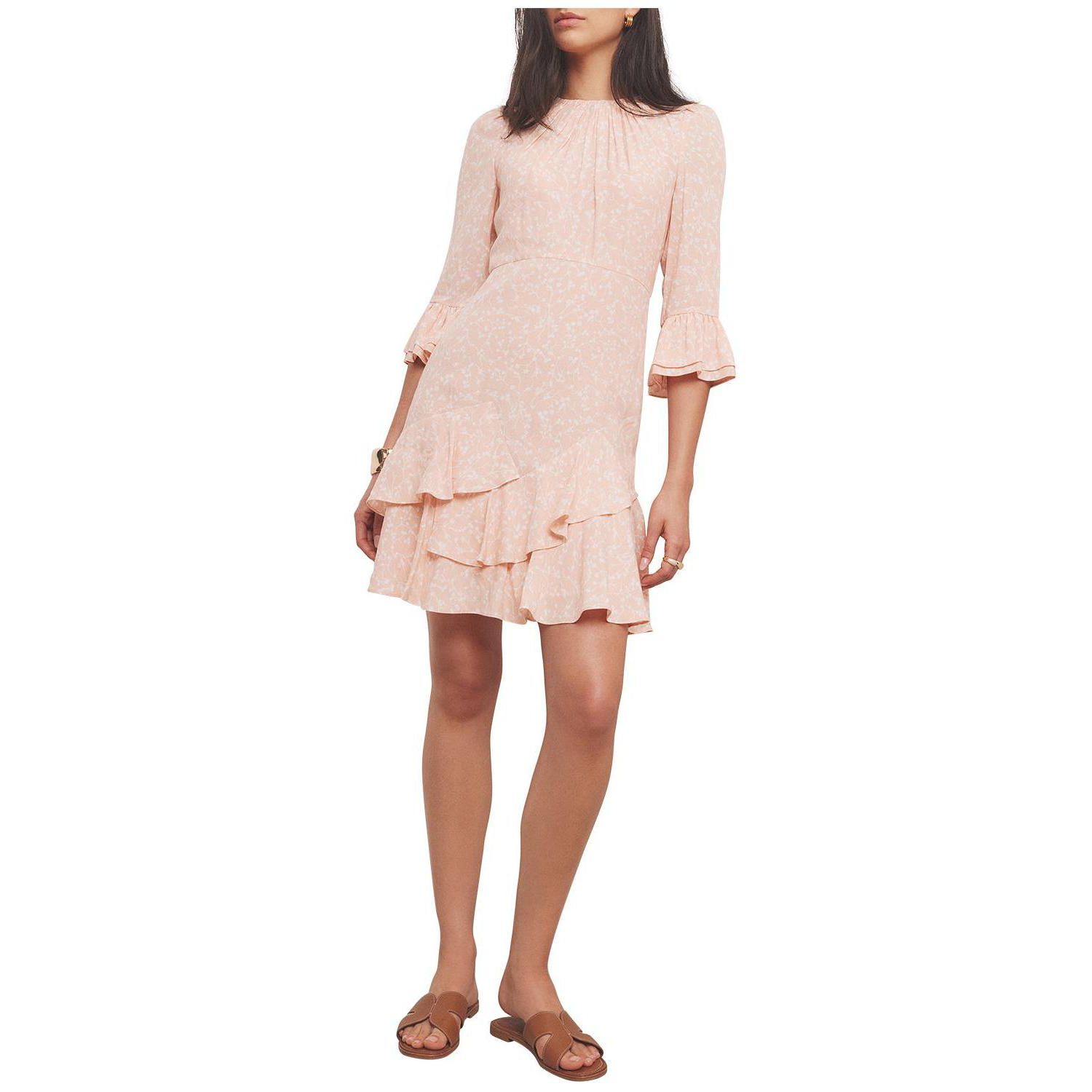 Women's Floral-Print Ruffle Mini Dress