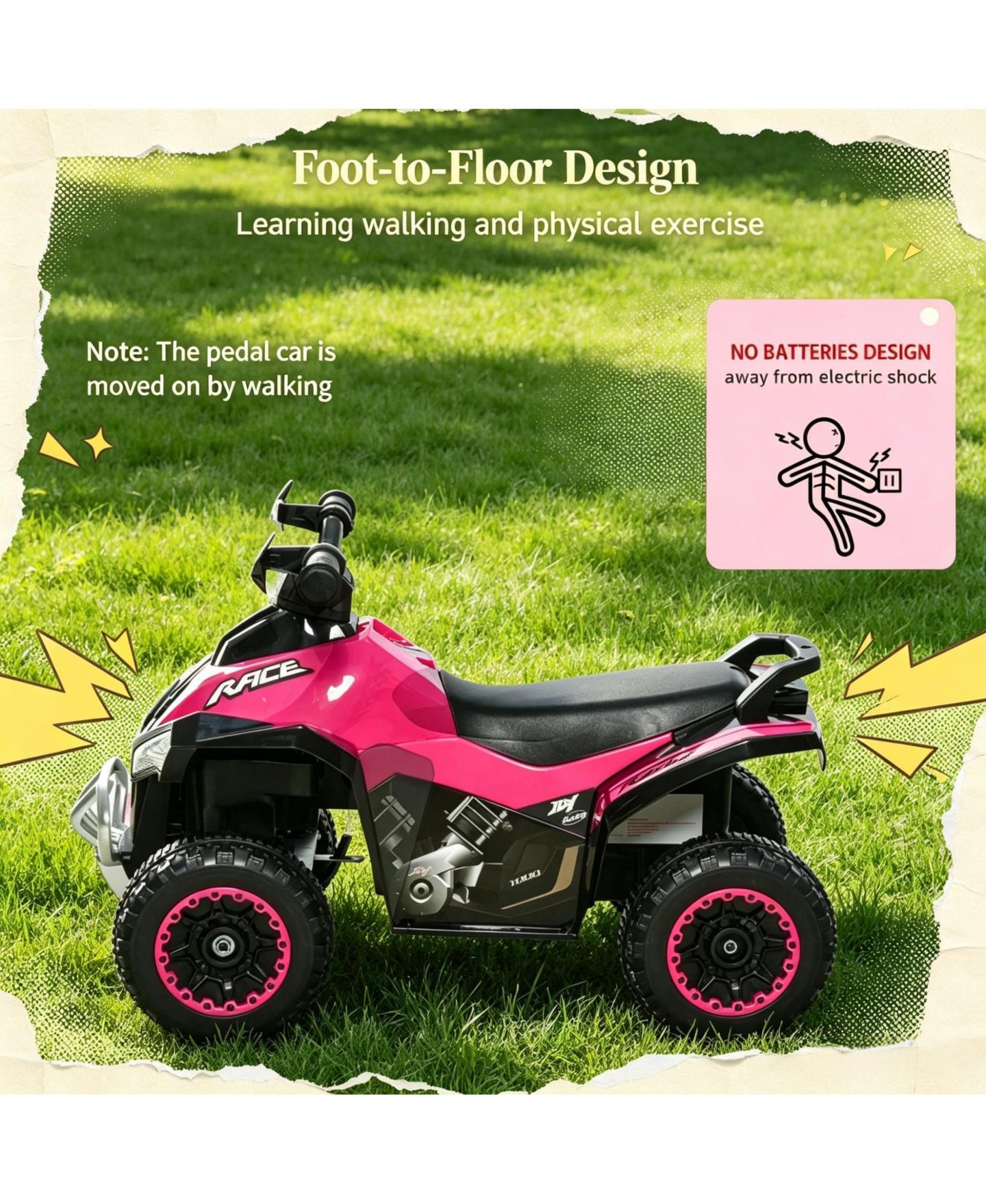 Детская игрушка SEVORLEY Foot-to-Floor Ride-On Push Car with Music and Lights, Ages 18-36 Months — фото 7