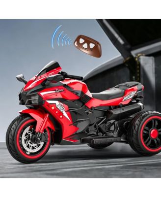 12V Kids Electric Ride-On Motorcycle with Rechargeable LED Lights and Music, Ages 3-6