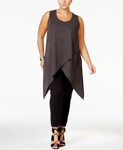 MBLM by Tess Holliday Trendy Plus Size Layered Tunic