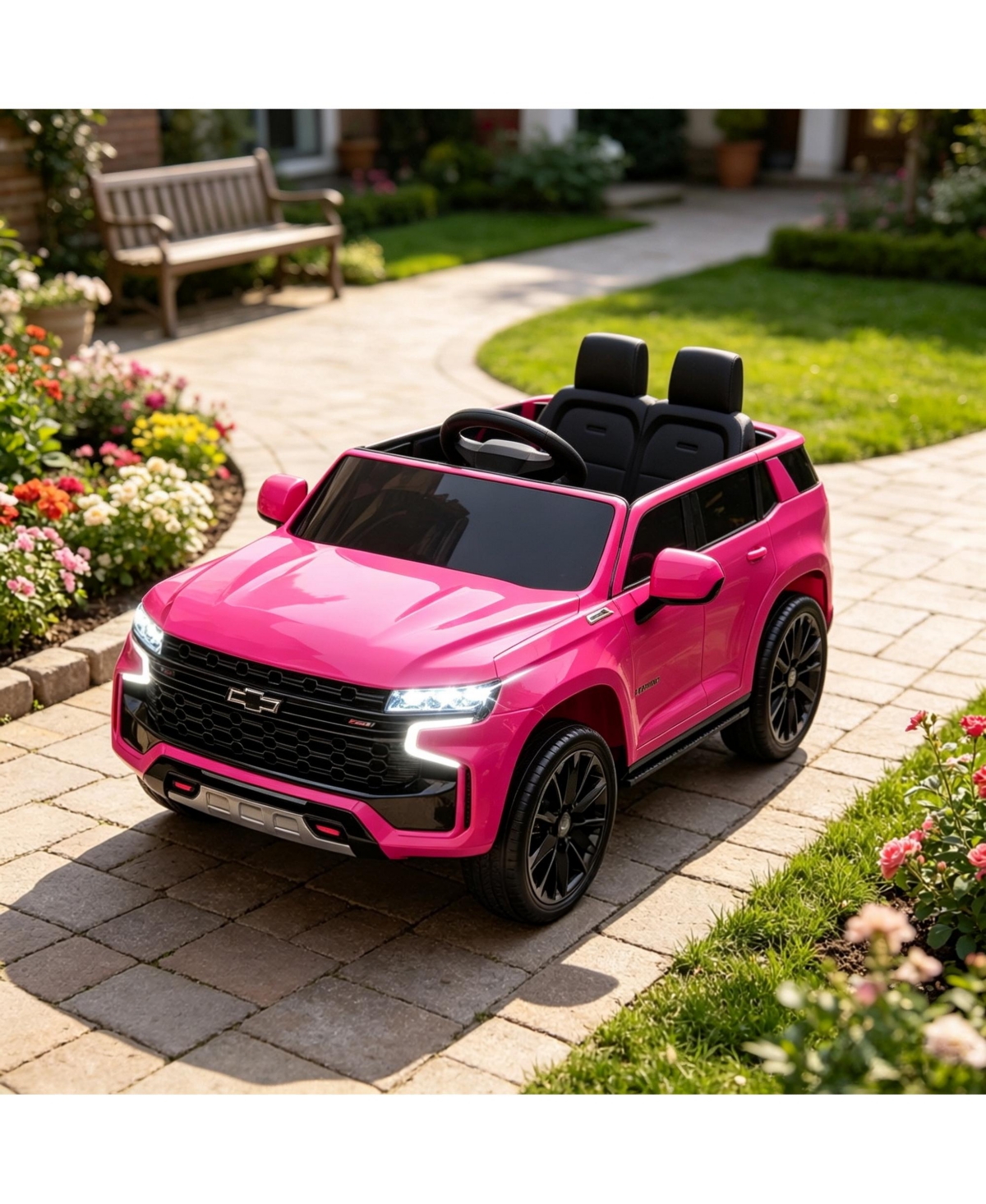 Sevorley 12V Kids Electric Ride-On Car with Parental Remote Control and Suspension, Ages 3-6