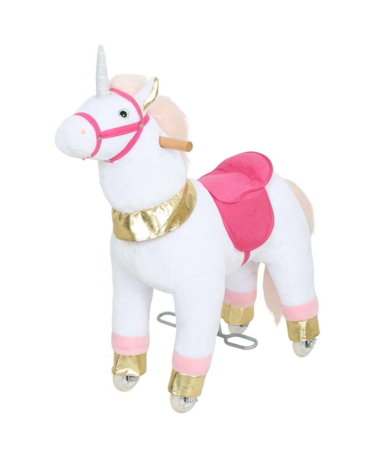 Детская мягкая игрушка SEVORLEY Plush Unicorn Rocking Ride-On Toy, Ages 3-5, цвет: Белый — фото 6