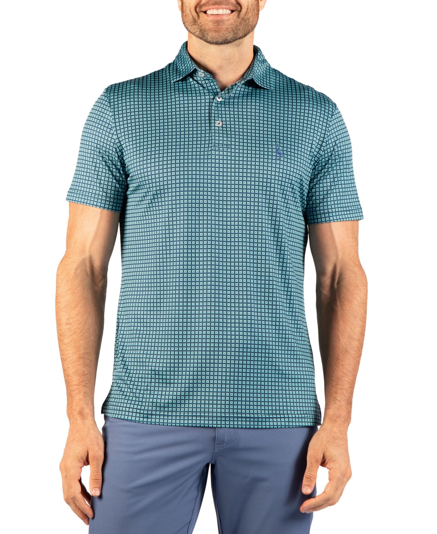 Men's Square Geo Performance Polo