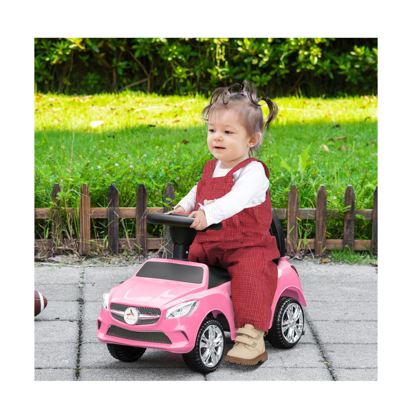 Детская игрушка YOBTOP Kids Ride On Push Car - Foot-to-Floor Walking Sliding Toy Car for Toddler, Working Horn Music Headlights and Storage — фото 2