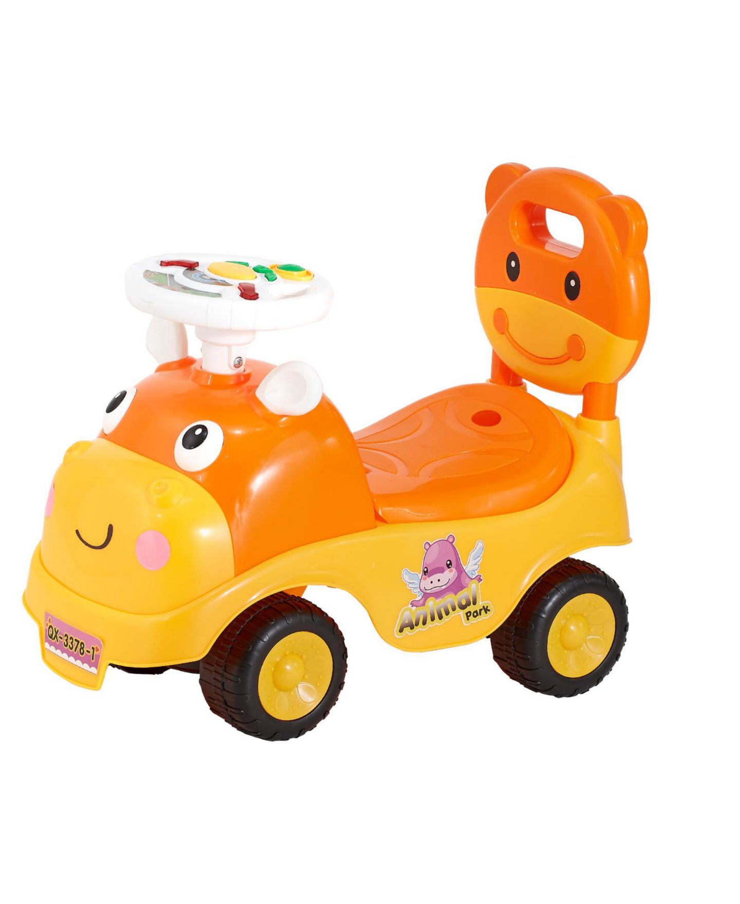Детская игрушка SUGIFT Toddler Ride On Push Car with Horn Music and Under Seat Storage, 48.5 lb. Capacity, Ages 19-36 Months, цвет: Жёлтый — фото 8