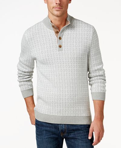 Tasso Elba Men's Button Sweater, Only at Macy's