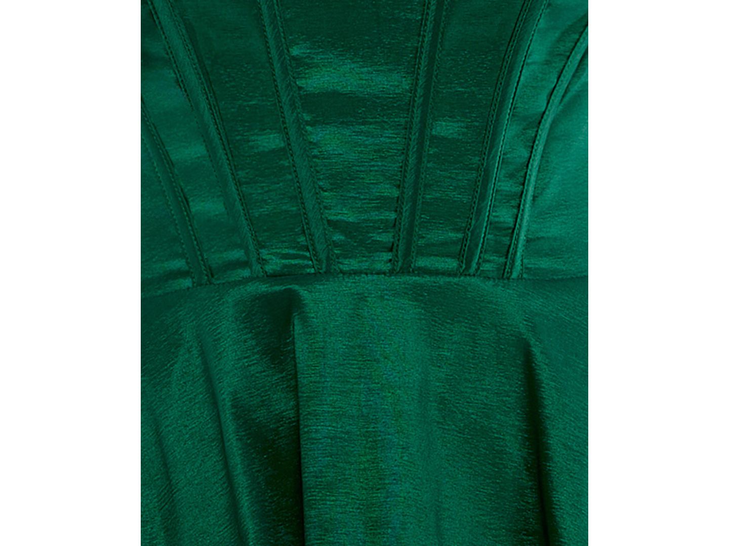 Женское платье City Studios Strapless Taffeta Lace-up Back Fit & Flare, цвет: Тёмно-зелёный — фото 5